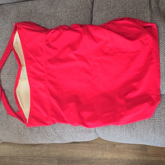 EUC red tankini halter swim top - Picture 3 of 5